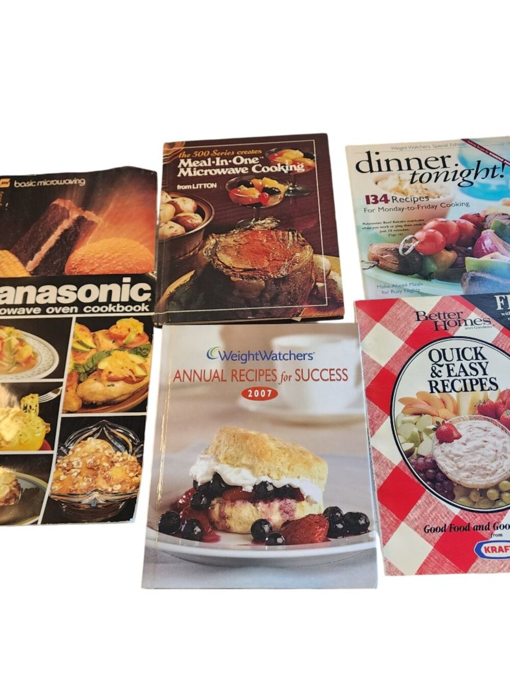 Weight Watcher Betty Crocker Microwave Cookbooks Hard & Soft Cover